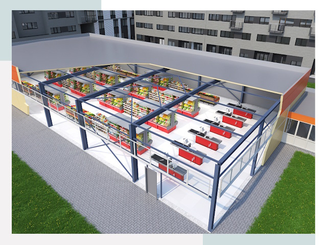 Строительство магазинов в Вольск от 608 руб. за м²