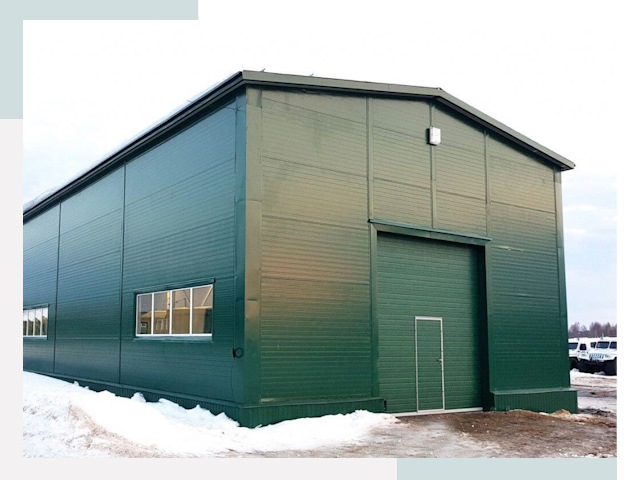 Двускатные ангары в Вольске