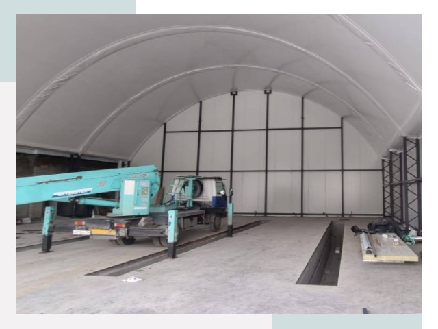 Внутреннее оснащение ангаров в Вольске