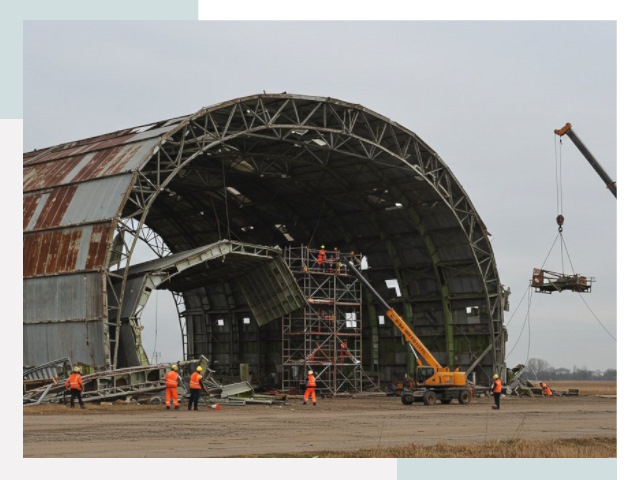 Демонтаж ангаров в Вольске
